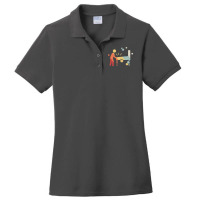 Retro 70s Pinball Arcade Player Ladies Polo Shirt | Artistshot