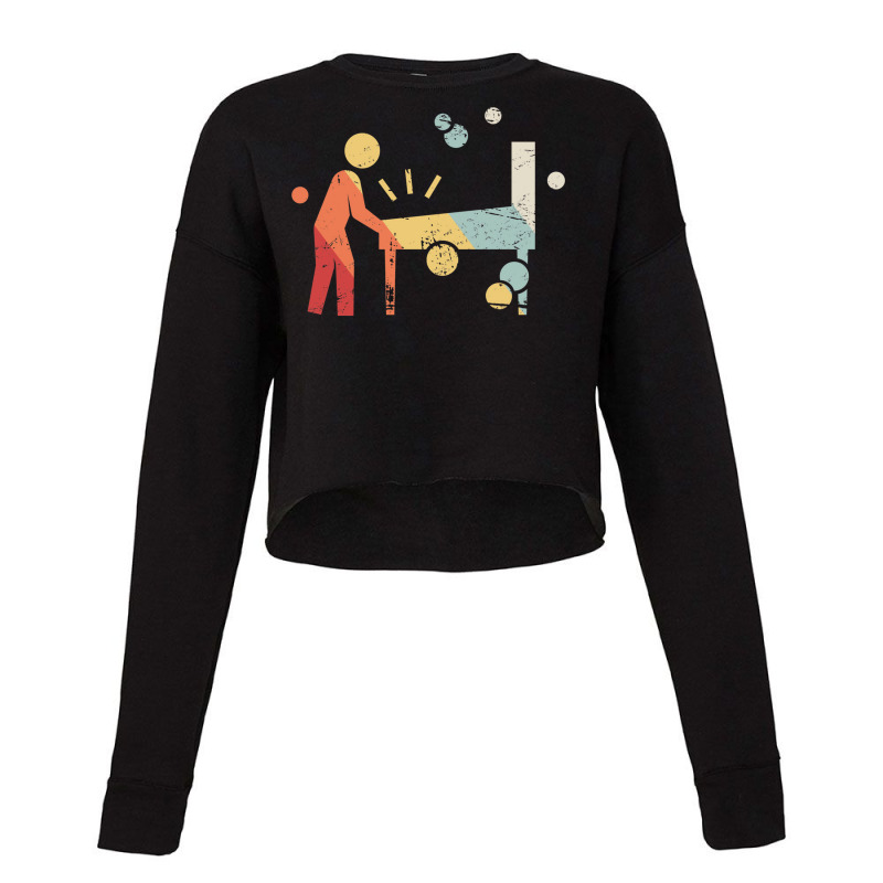 Retro 70s Pinball Arcade Player Cropped Sweater by elgaramchyuls | Artistshot