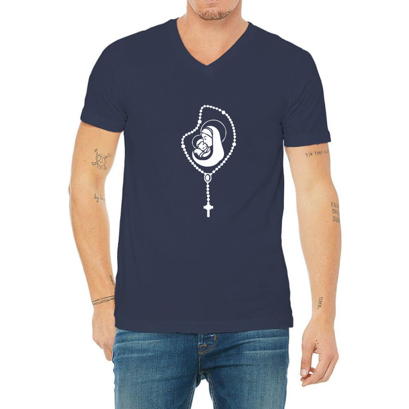 Catholic Rosary V-neck Tee | Artistshot