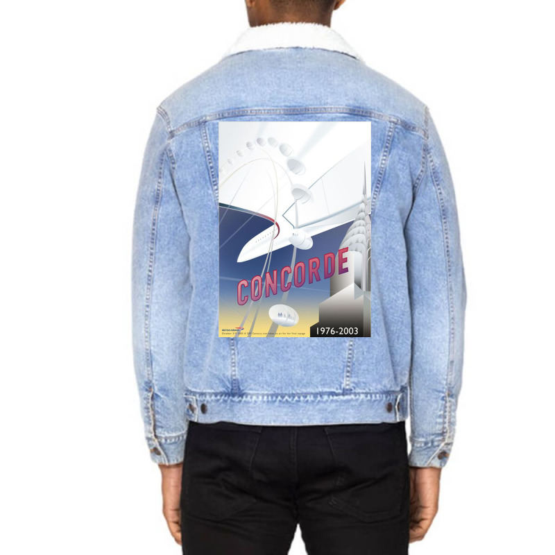 Concorde The Last Elegant Way To Travel By Air Unisex Sherpa-lined Denim Jacket | Artistshot