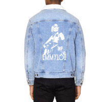 Emmylou   White Stencil Unisex Sherpa-lined Denim Jacket | Artistshot