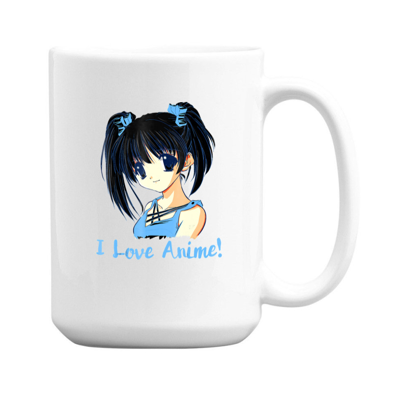 I Love Anime! Anime Girl 15 Oz Coffee Mug by FranklinTepper1 | Artistshot