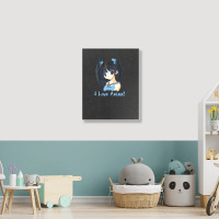 I Love Anime! Anime Girl Portrait Canvas Print | Artistshot