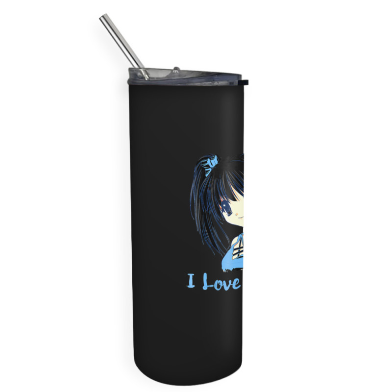 I Love Anime! Anime Girl Skinny Tumbler by FranklinTepper1 | Artistshot