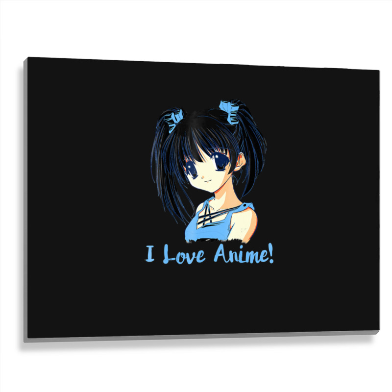 I Love Anime! Anime Girl Metal Print Horizontal by FranklinTepper1 | Artistshot