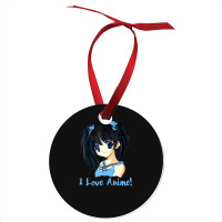 I Love Anime! Anime Girl Ornament | Artistshot