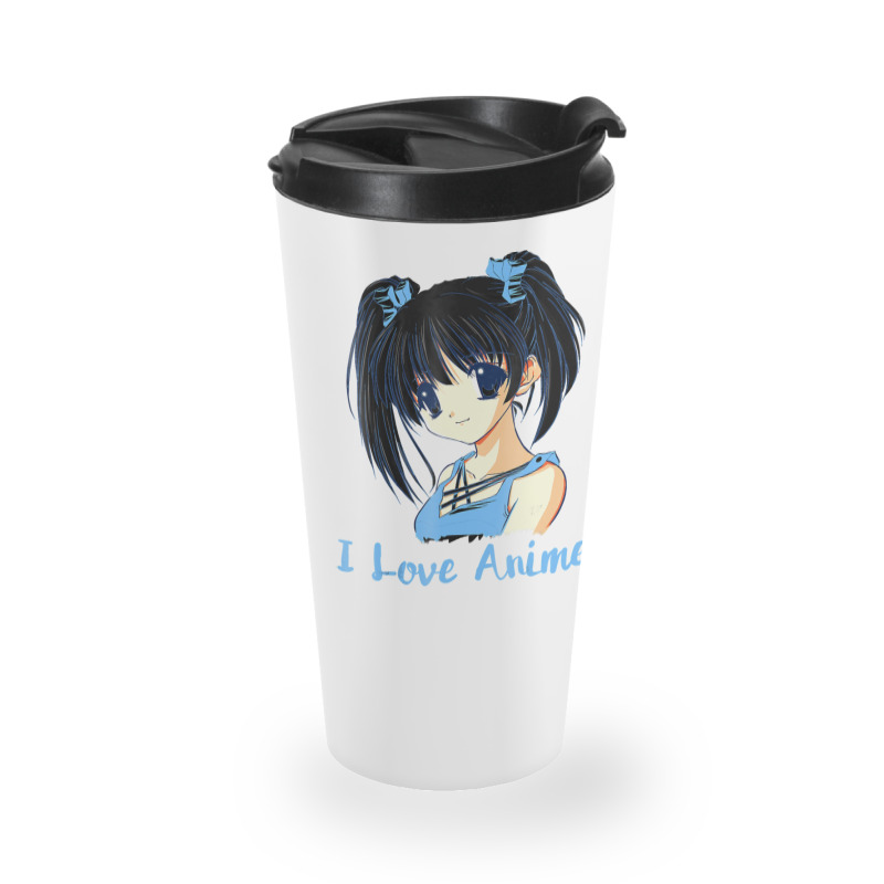 I Love Anime! Anime Girl Travel Mug by FranklinTepper1 | Artistshot