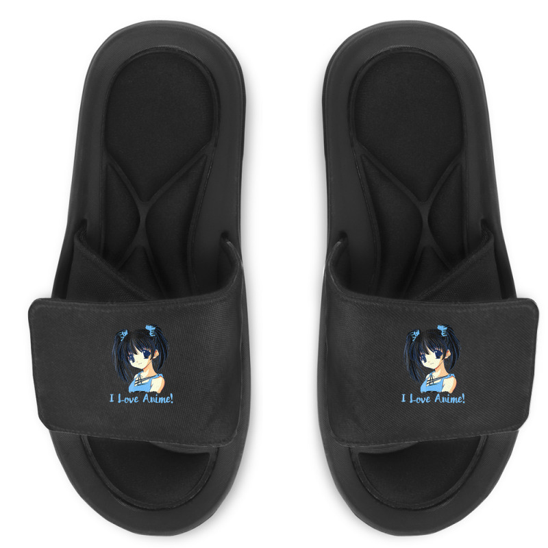 I Love Anime! Anime Girl Slide Sandal by FranklinTepper1 | Artistshot