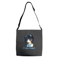 I Love Anime! Anime Girl Adjustable Strap Totes | Artistshot