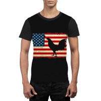 Vintage Us Flag Cockfighting Video Graphic T-shirt | Artistshot