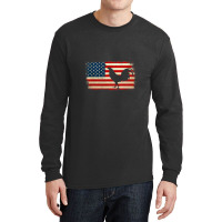 Vintage Us Flag Cockfighting Video Long Sleeve Shirts | Artistshot