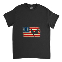 Vintage Us Flag Cockfighting Video Classic T-shirt | Artistshot