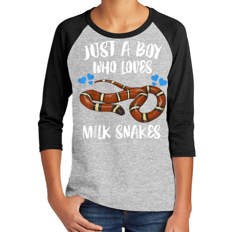 Just A Boy Who Loves Milk Snakes T Shirt Youth 3/4 Sleeve by araceliphexy | Artistshot