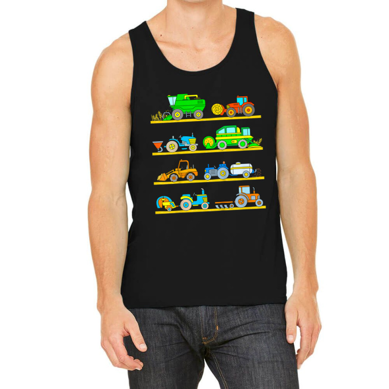 Kids Combine Harvester Farm Vehicles Tractor Boys Tank Top by RachelRenePeckham | Artistshot