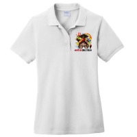 Latina Messy Bun Daycare Director Life Ladies Polo Shirt | Artistshot