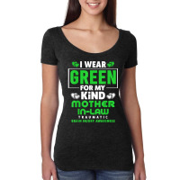 I Wear Green For My Mother In Law   Brain Injury Awareness T Shirt Women's Triblend Scoop T-shirt | Artistshot