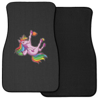 Funny Unicorn Rock Climbing Bouldering Rainbow Front Car Mat | Artistshot