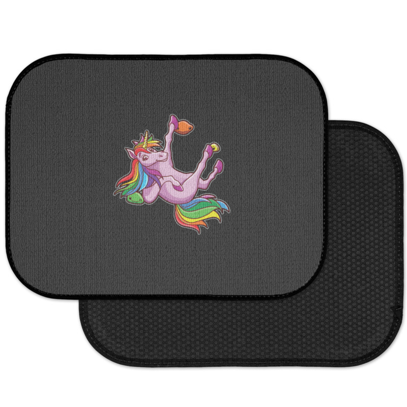 Funny Unicorn Rock Climbing Bouldering Rainbow Rear Car Mat | Artistshot