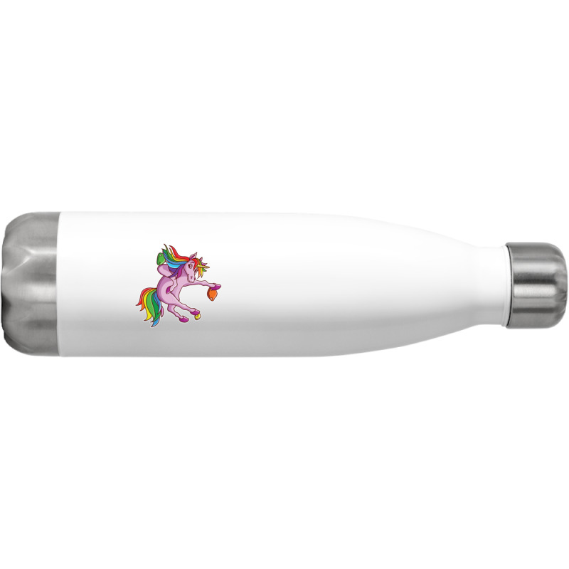 Funny Unicorn Rock Climbing Bouldering Rainbow Stainless Steel Water Bottle | Artistshot