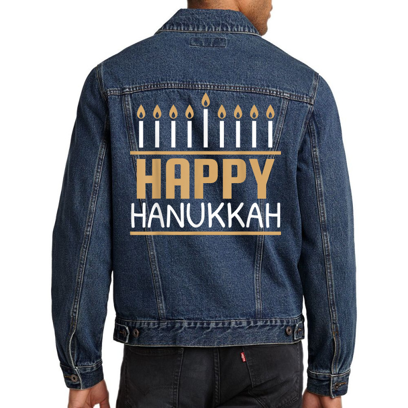 Happy Hanukkah Shirt Women Men Kids Jewish Menorah Chanukah T Shirt Men Denim Jacket | Artistshot