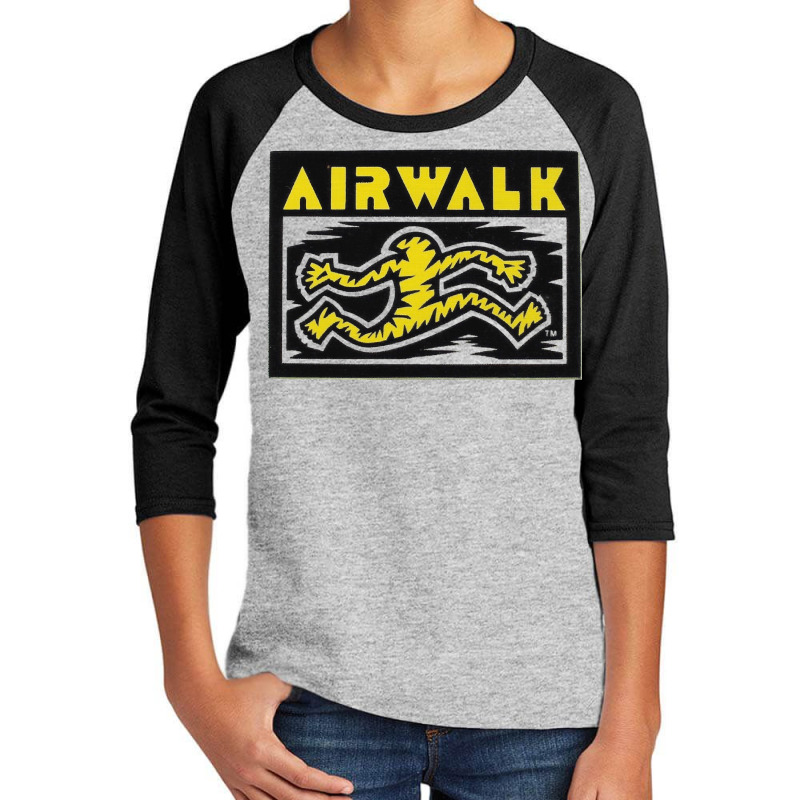 Running Man, Airwalk Shoes Skateboard Design. Youth 3/4 Sleeve by PaulJKrois | Artistshot