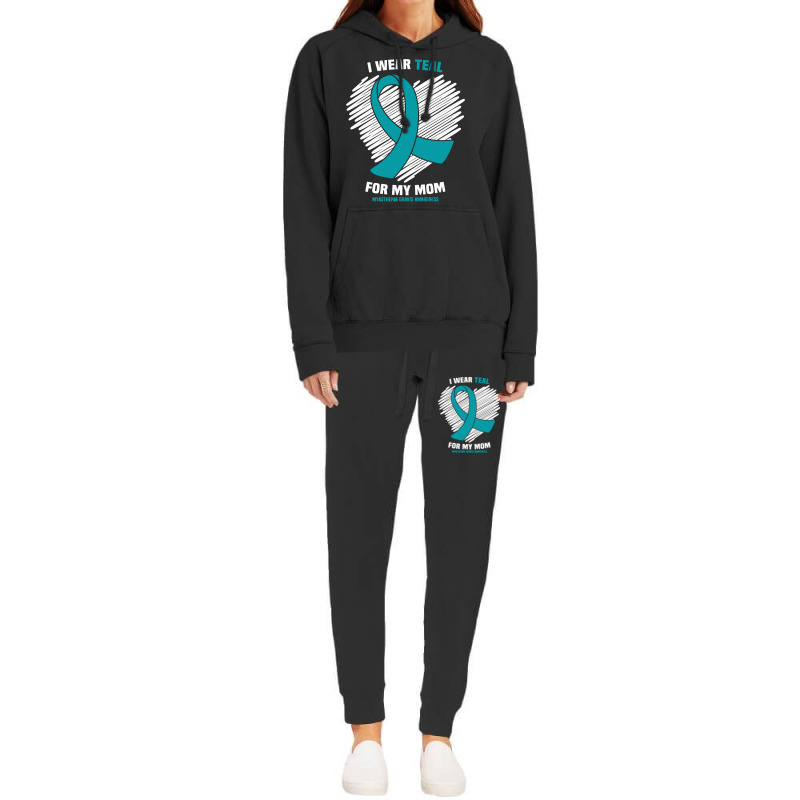 I Wear Teal For My Mom Myasthenia Gravis Awareness Pullover Hoodie Hoodie & Jogger Set | Artistshot