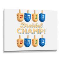 Funny Jewish Tshirt Dreidel Champ Cute Hanukkah Gift Metal Print Horizontal | Artistshot