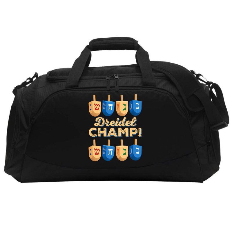 Funny Jewish Tshirt Dreidel Champ Cute Hanukkah Gift Active Duffel | Artistshot