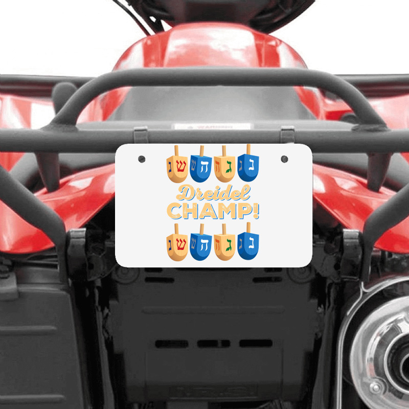 Funny Jewish Tshirt Dreidel Champ Cute Hanukkah Gift Atv License Plate | Artistshot