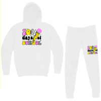 Groovy Happy 100 Days Of School Thunder Kids Teachers T Shirt Hoodie & Jogger Set | Artistshot