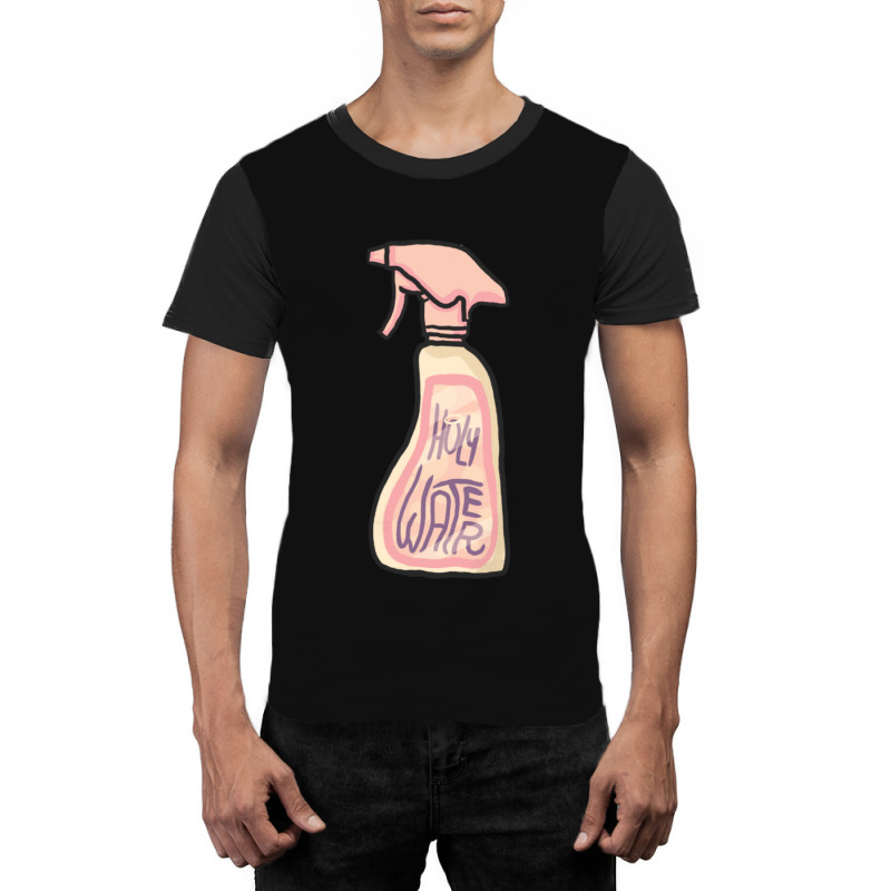 Holy Water Spray Bottle Graphic T-shirt | Artistshot