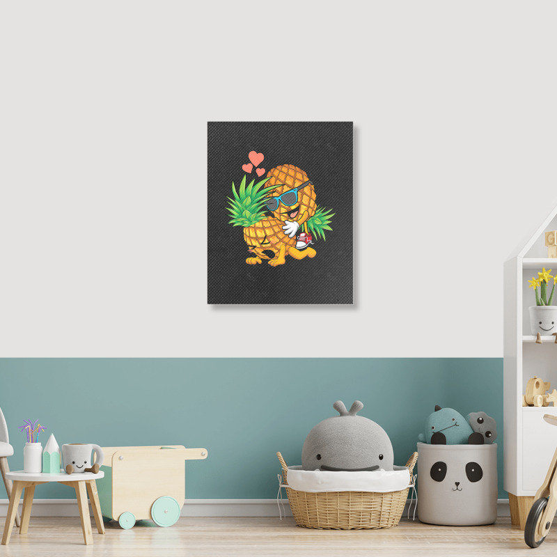 Upside Down Pineapple Swinger And Men Portrait Canvas Print by longho | Artistshot