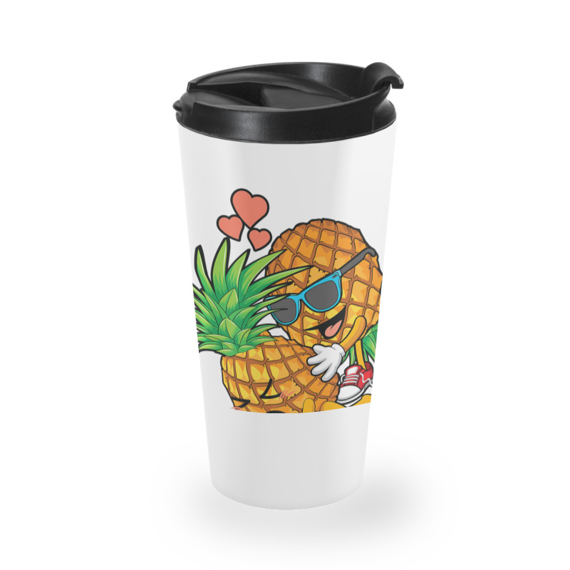 Upside Down Pineapple Swinger And Men Travel Mug by longho | Artistshot