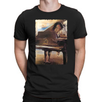 Beautiful Piano Graphic Abstract Futuristic Digital Brush 1 T-shirt | Artistshot