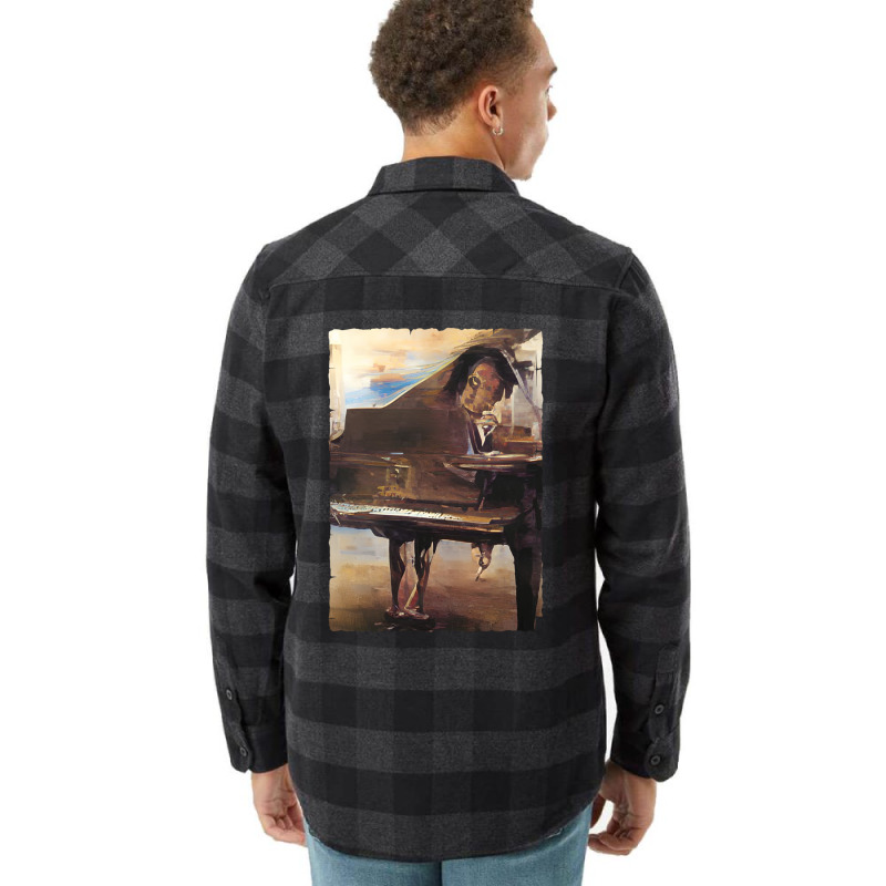 Beautiful Piano Graphic Abstract Futuristic Digital Brush 1 Flannel Shirt by TIMMYBWRIGHT | Artistshot