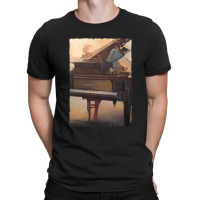 Beautiful Piano Instrument Abstract Futuristic Digital Graphic T-shirt | Artistshot