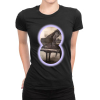 Beautiful Piano Musician Art Abstract Futuristic Digital Graphic Ladies Fitted T-shirt | Artistshot