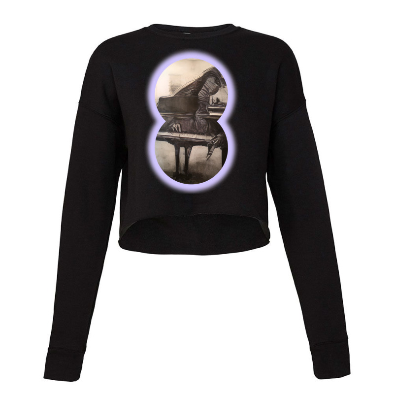 Beautiful Piano Musician Art Abstract Futuristic Digital Graphic Cropped Sweater by TIMMYBWRIGHT | Artistshot