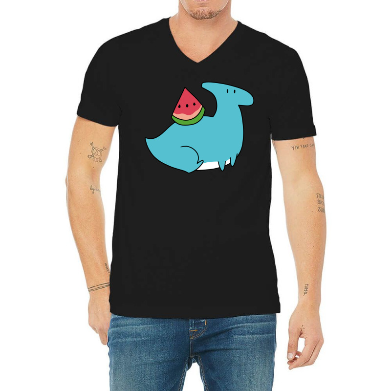 Watermelon Hadrosaurid V-neck Tee | Artistshot