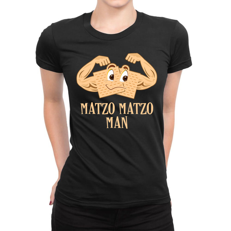 Hanukkah Funny Chanukah Gift Matzo Matzah Man T Ladies Fitted T-Shirt by DonnaSchennum1234 | Artistshot