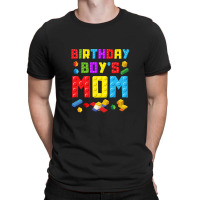 Birthday Boy's Mom Block Building Lover Design T-shirt | Artistshot