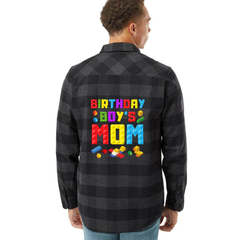 Birthday Boy's Mom Block Building Lover Design Flannel Shirt | Artistshot