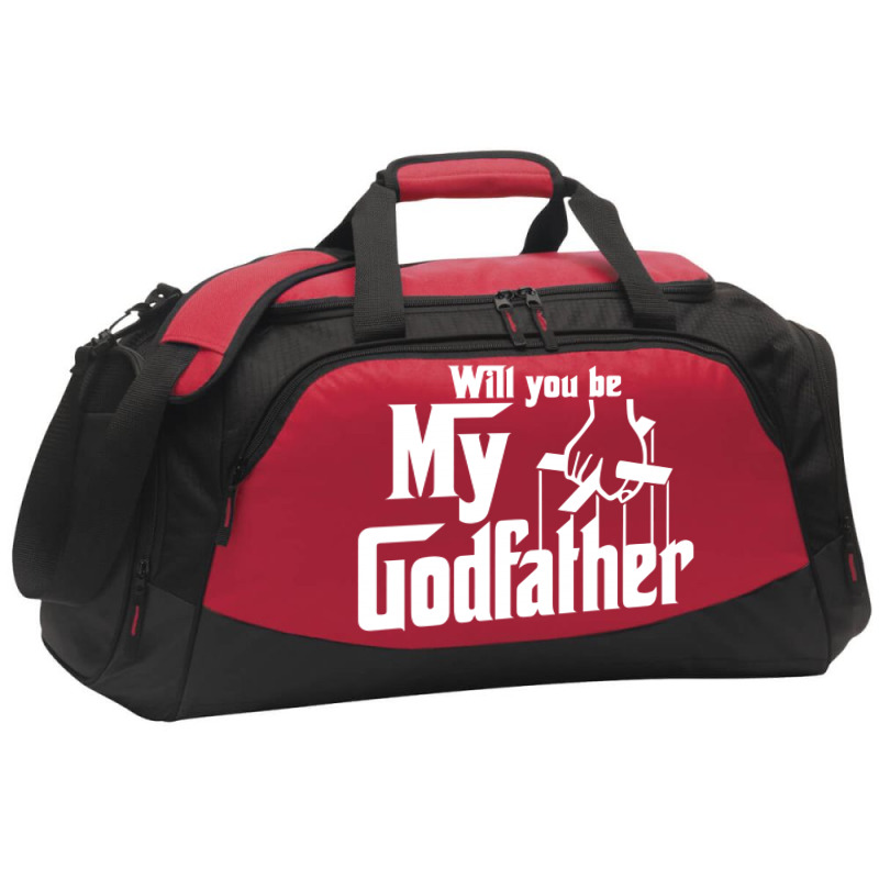 Will You Be My Godfather Active Duffel | Artistshot