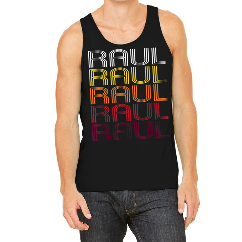 Raul Retro Wordmark Pattern   Vintage Style T Shirt Tank Top by kleebbi | Artistshot