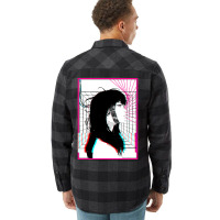 Cyberpunk Cyborg Girl Color Glitch Futuristic Style Flannel Shirt | Artistshot