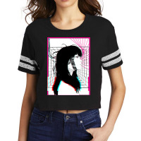 Cyberpunk Cyborg Girl Color Glitch Futuristic Style Scorecard Crop Tee | Artistshot