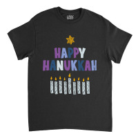 Happy Hanukkah Distressed Classic T-shirt | Artistshot