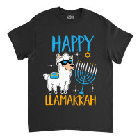 Happy Hanukkah Jewish Christmas Jewish Hanukkah Llamakkah Classic T-shirt | Artistshot