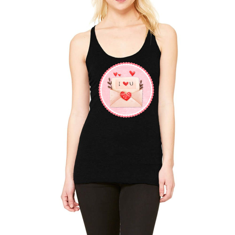 Valentines Day T  Shirt Valentine's Day Scallop Circle Love Letter 4 T Racerback Tank by spiritforgive | Artistshot