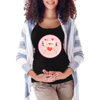 Valentines Day T  Shirt Valentine's Day Scallop Circle Love Letter 4 T Maternity Scoop Neck T-shirt | Artistshot